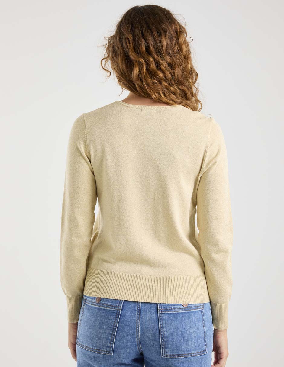 Suéter cuello con botón para mujer 6