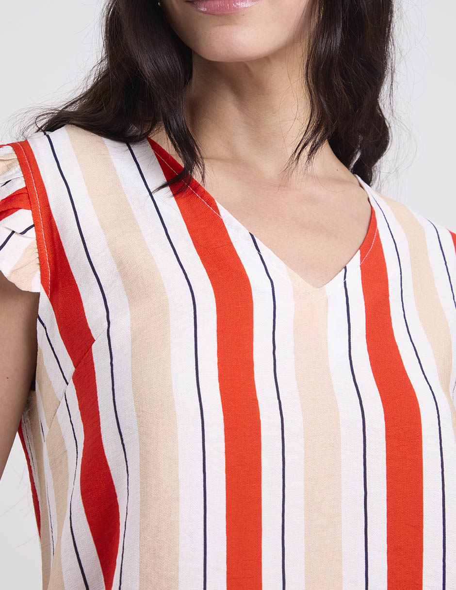 Blusa manga corta para mujer 4