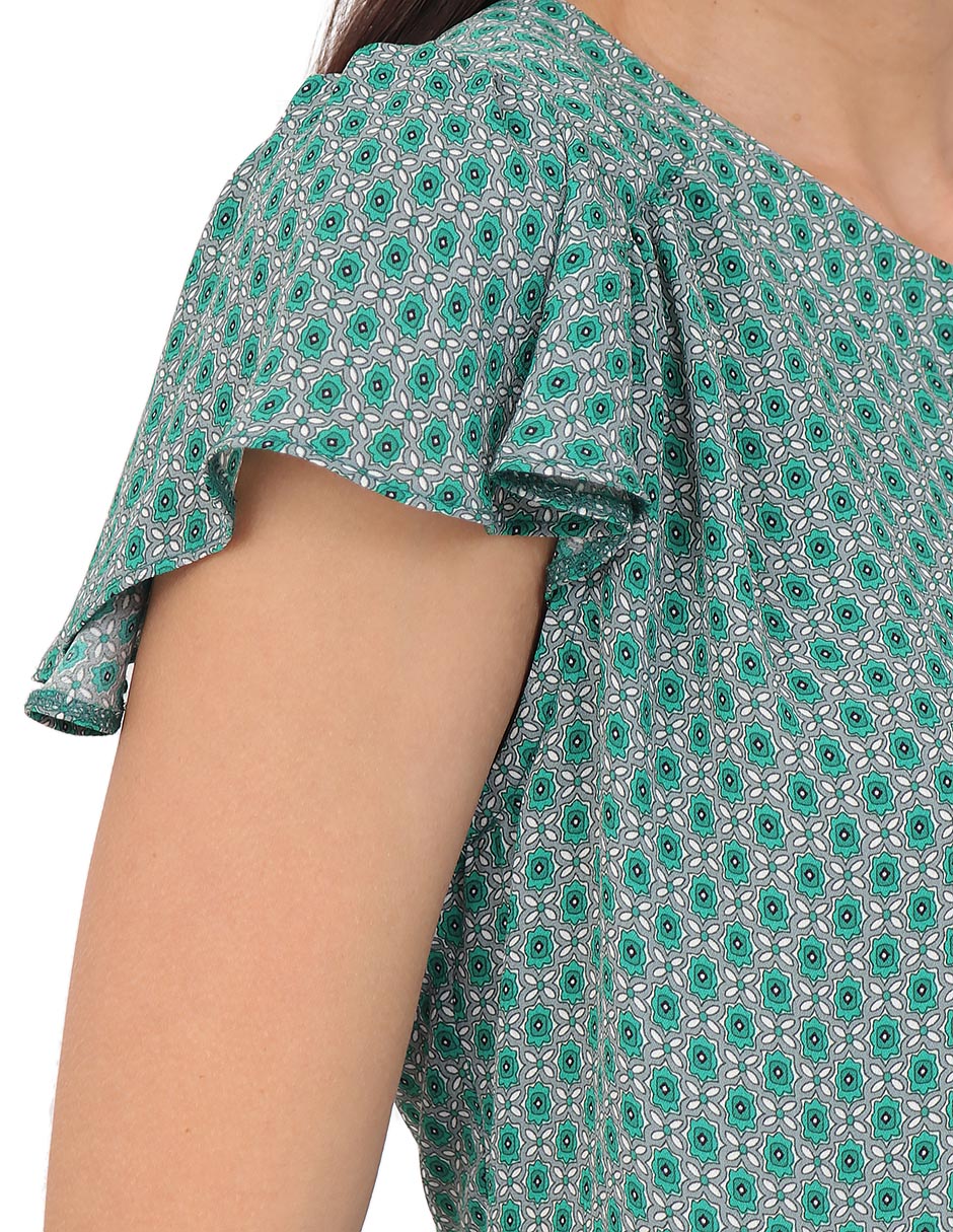 Blusa manga corta para mujer 4