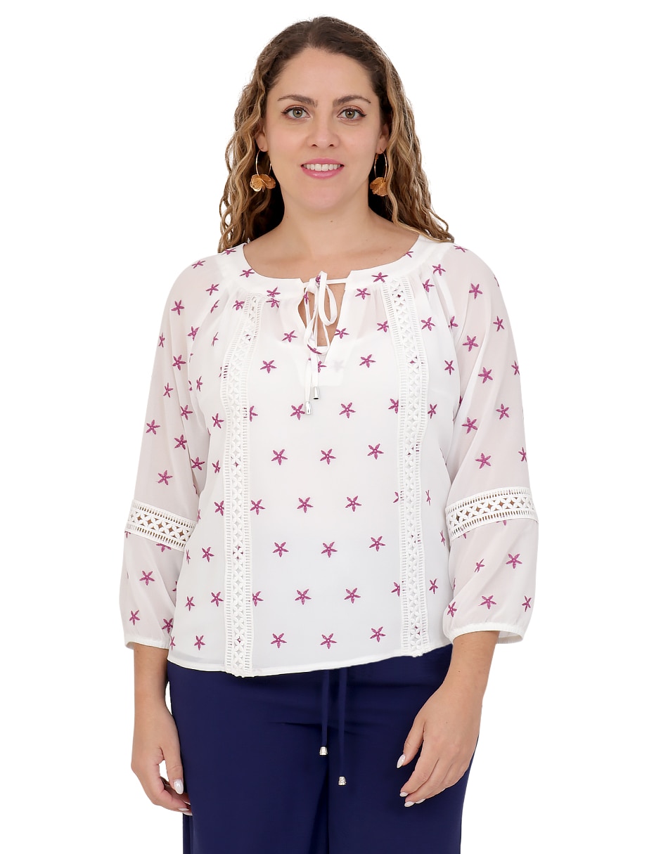 Blusa manga 3/4 para mujer