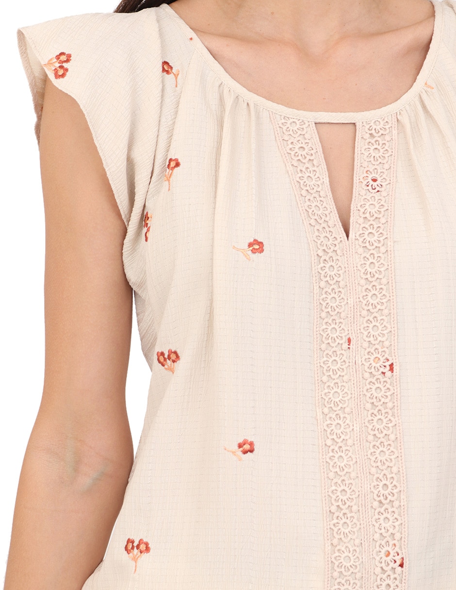Blusa manga corta para mujer 4