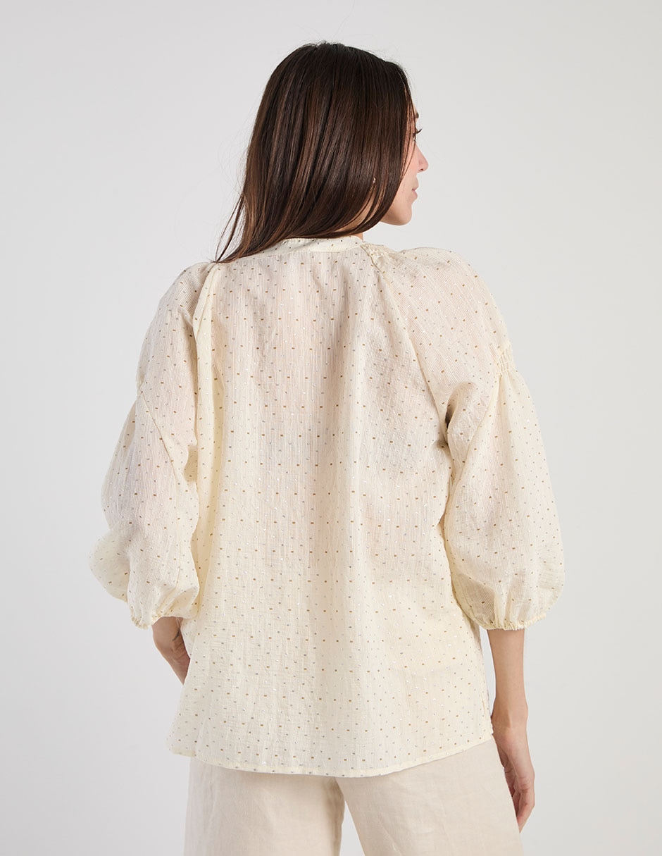 Blusa Lorenza Blau Kizomba manga 3/4 para mujer 6