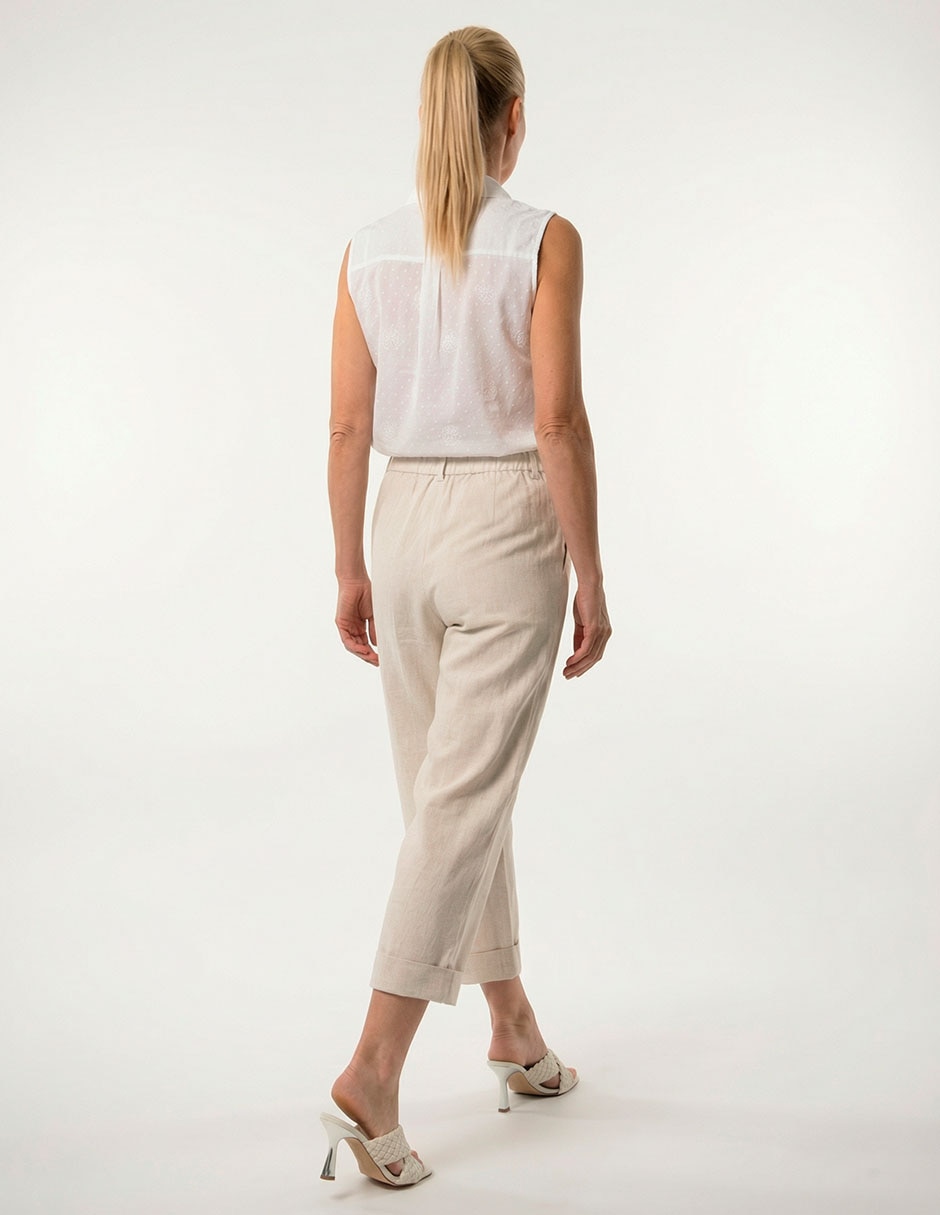 Pantalón capri amplio para mujer 2