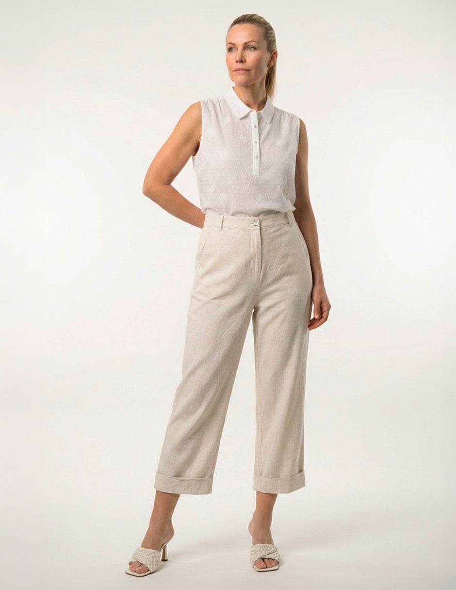 Pantalón capri amplio para mujer 3