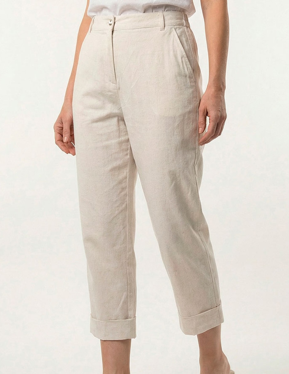 Pantalón capri amplio para mujer 4