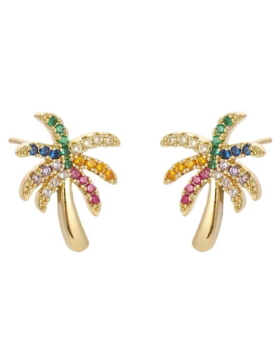 Aretes cortos de palmera