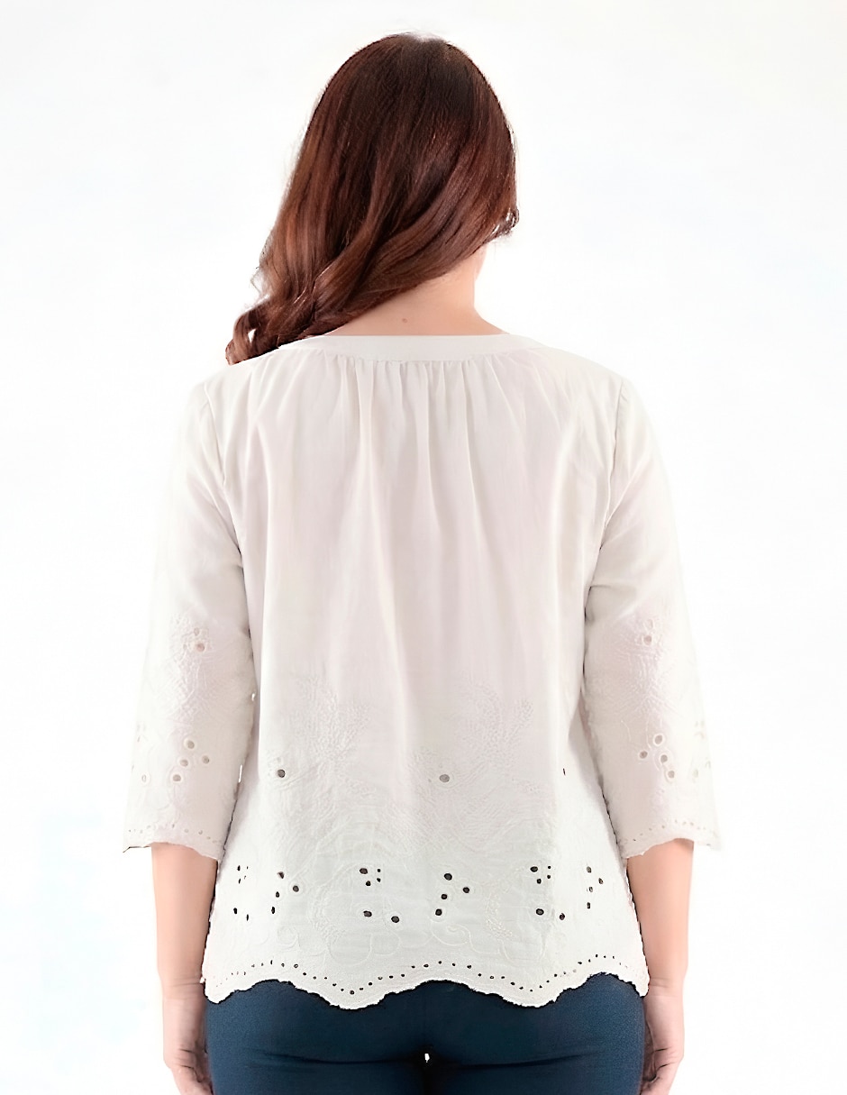 Blusa manga 3/4 para mujer 2
