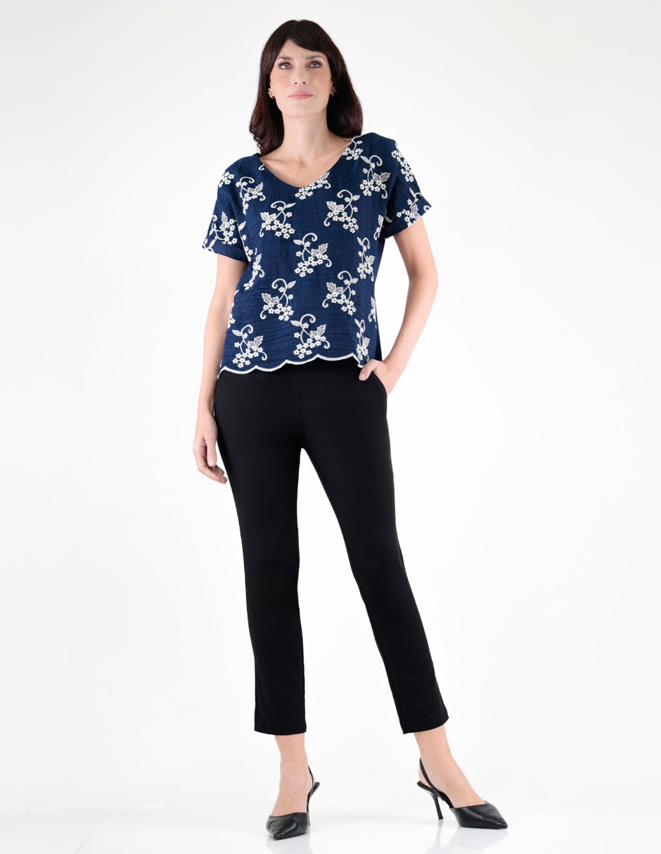 Blusa manga corta para mujer 3