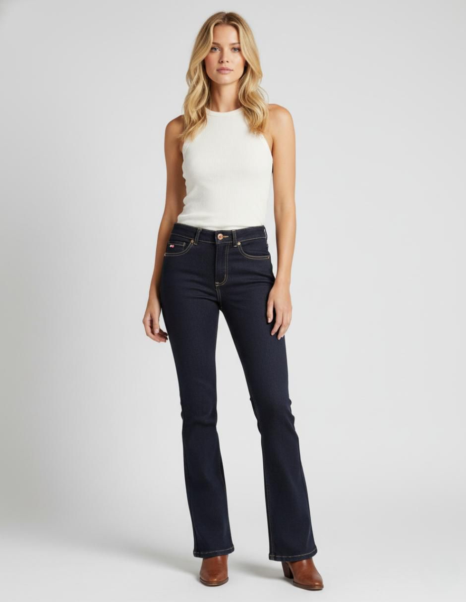 "jeans/jegging/jeans jogger" regular boot obs jeans 01-103-d básicos "corte" cintura alta "para mujer"