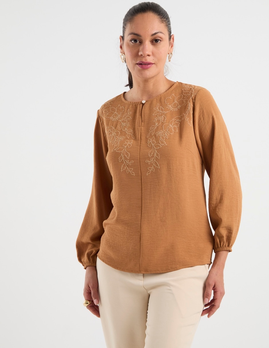 Blusa manga larga para mujer