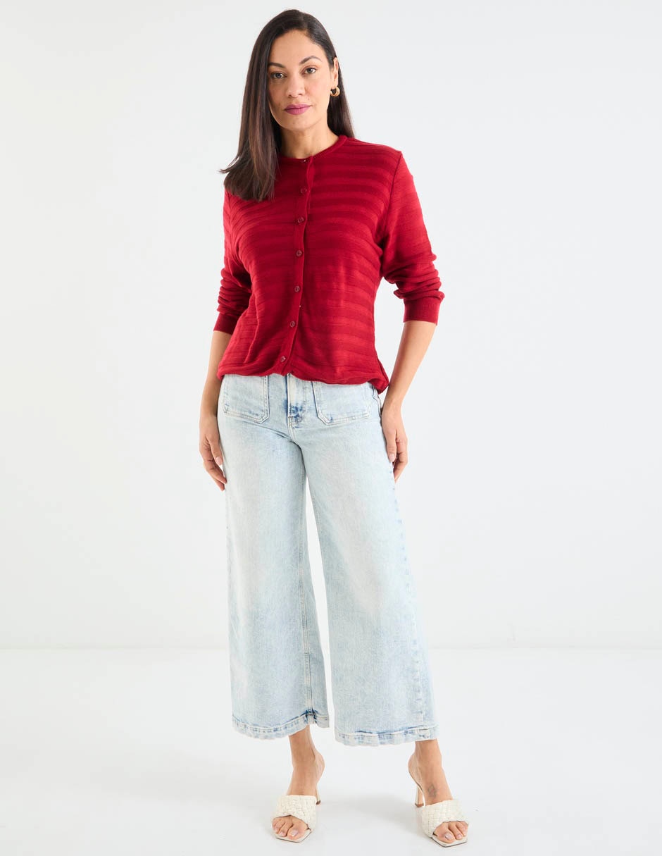 Suéter cuello con botón para mujer 3