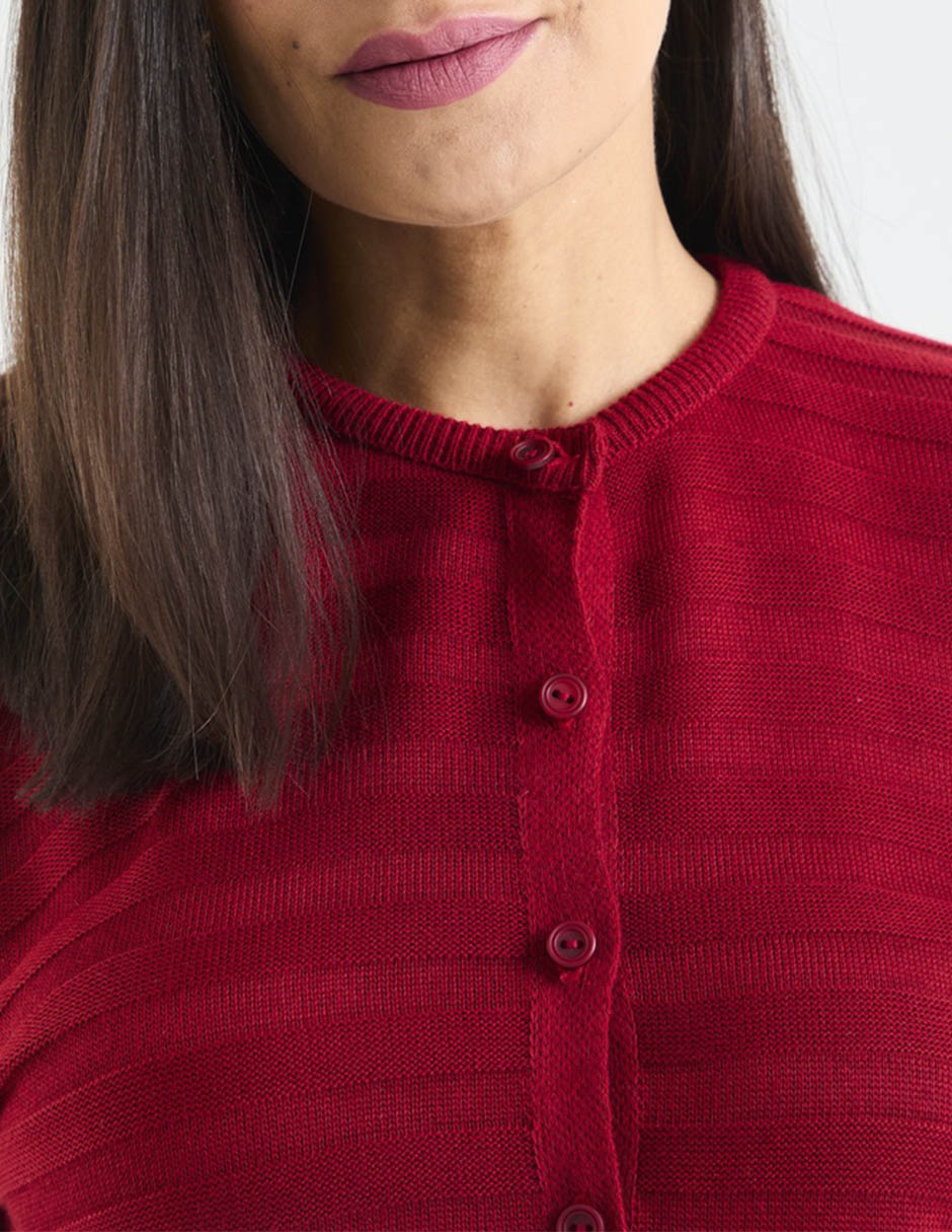 Suéter cuello con botón para mujer 4