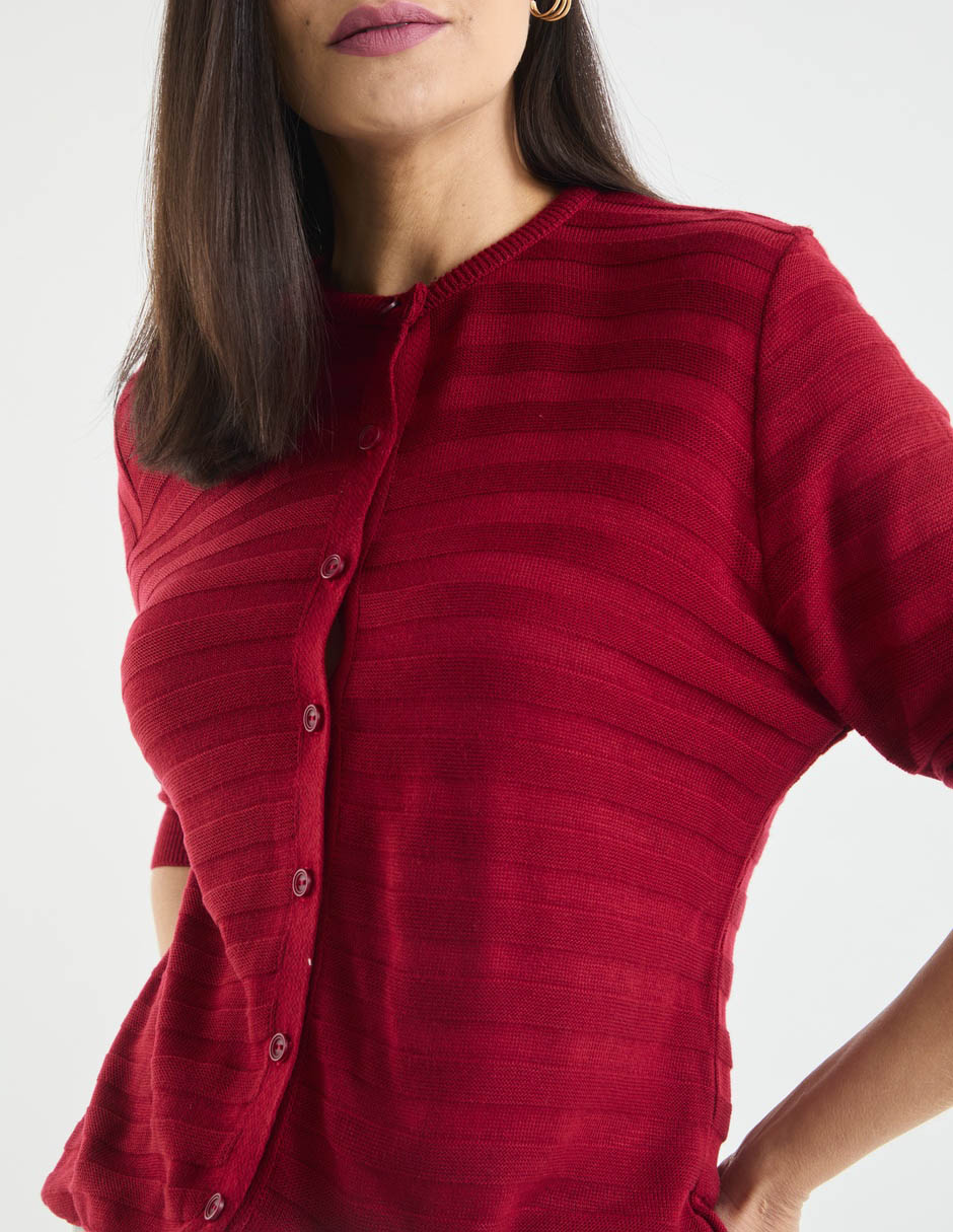 Suéter cuello con botón para mujer 5