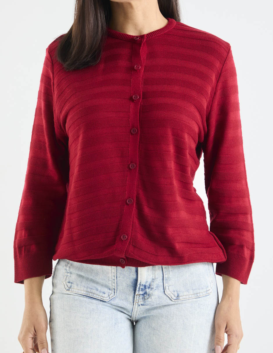 Suéter cuello con botón para mujer 7
