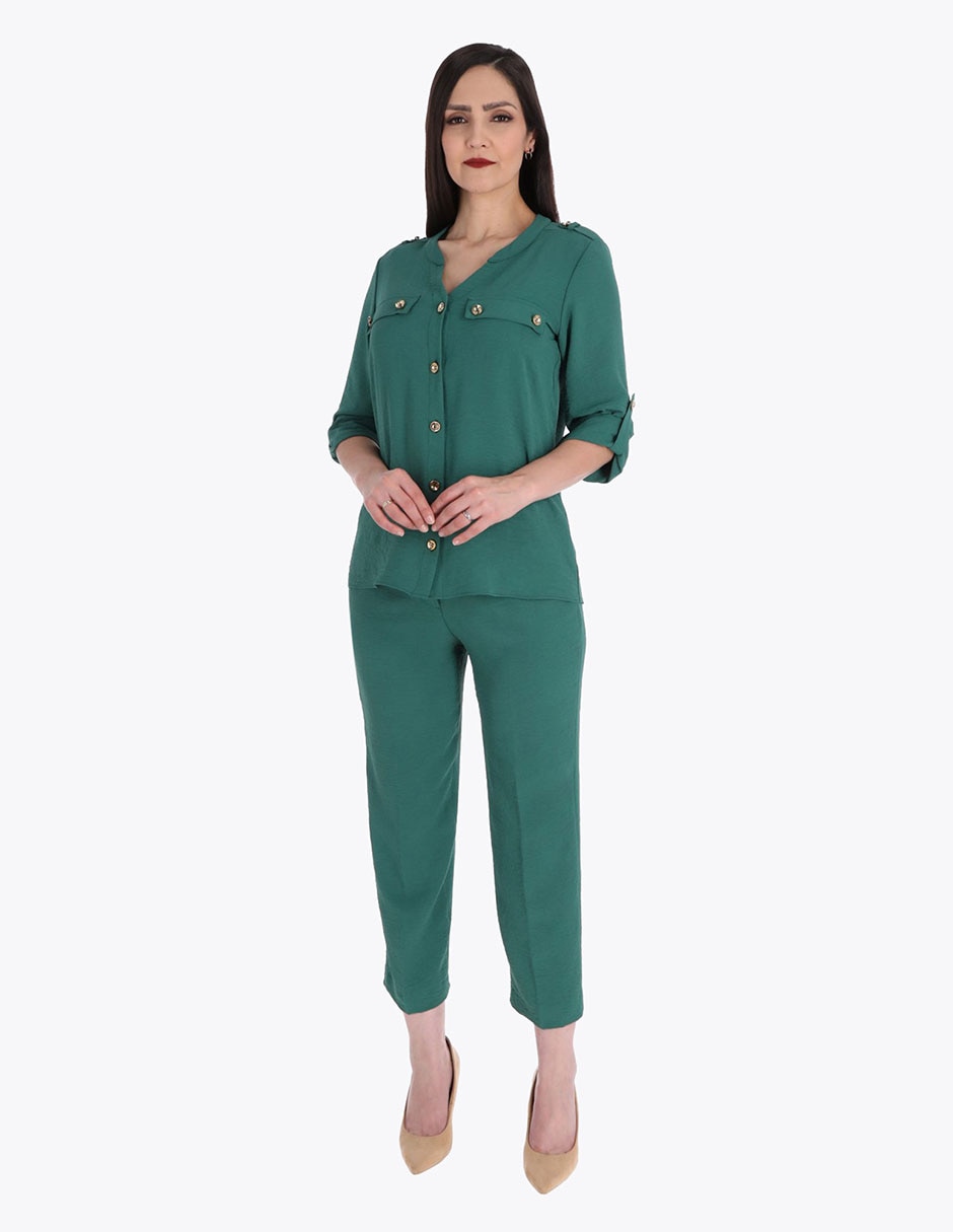 Blusa camisera manga 3/4 para mujer 3