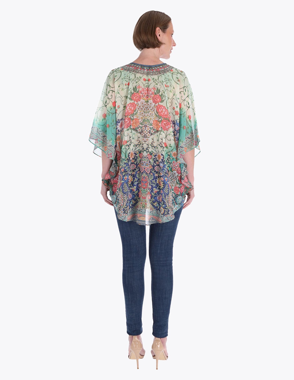 Blusa túnica manga 3/4 para mujer 2