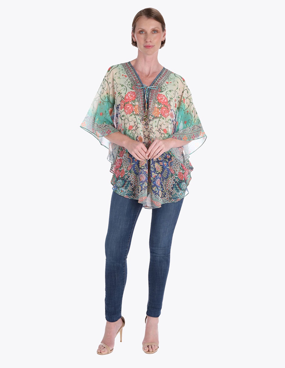 Blusa túnica manga 3/4 para mujer 3