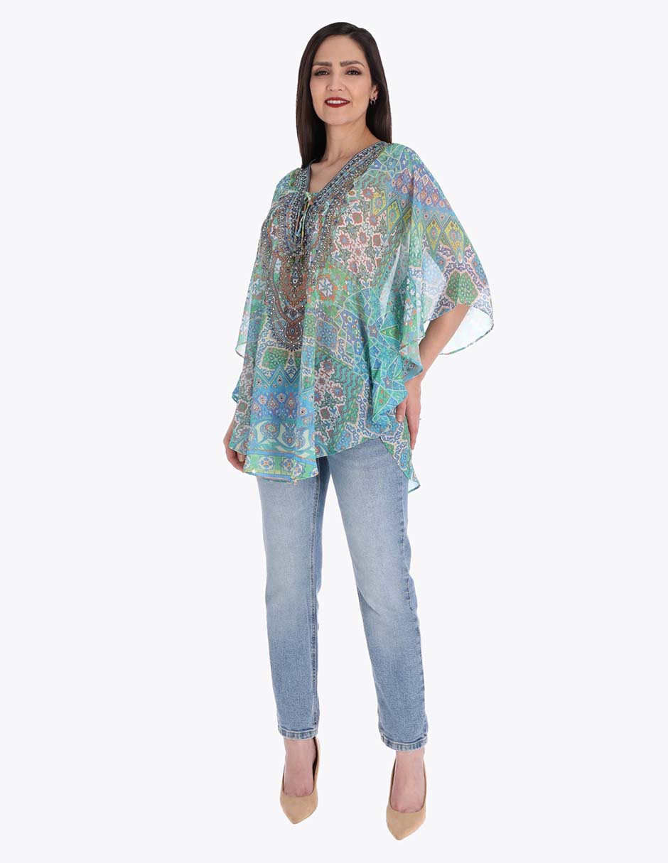 Blusa túnica manga 3/4 para mujer 3