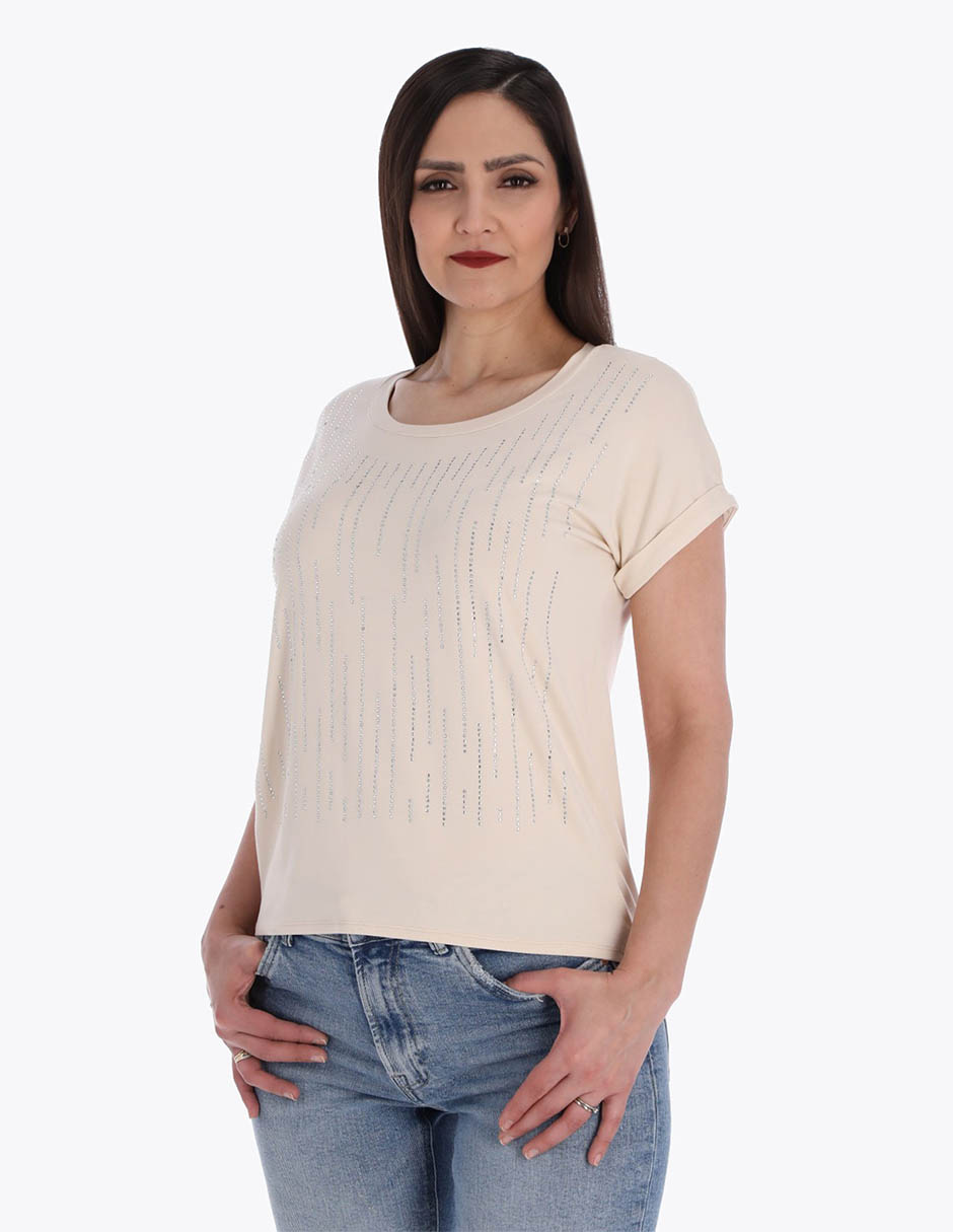 Blusa manga corta para mujer