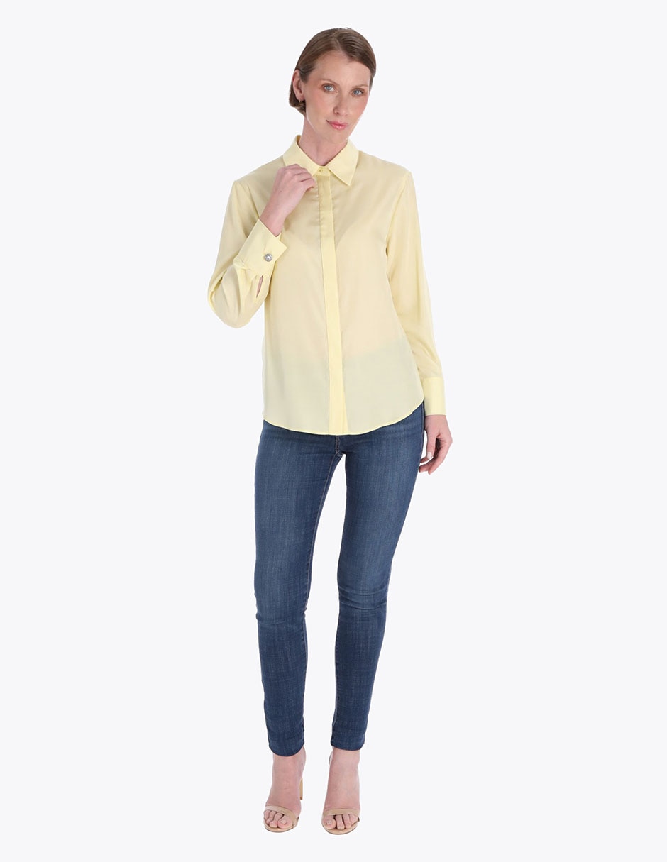 Blusa camisera manga larga para mujer 3