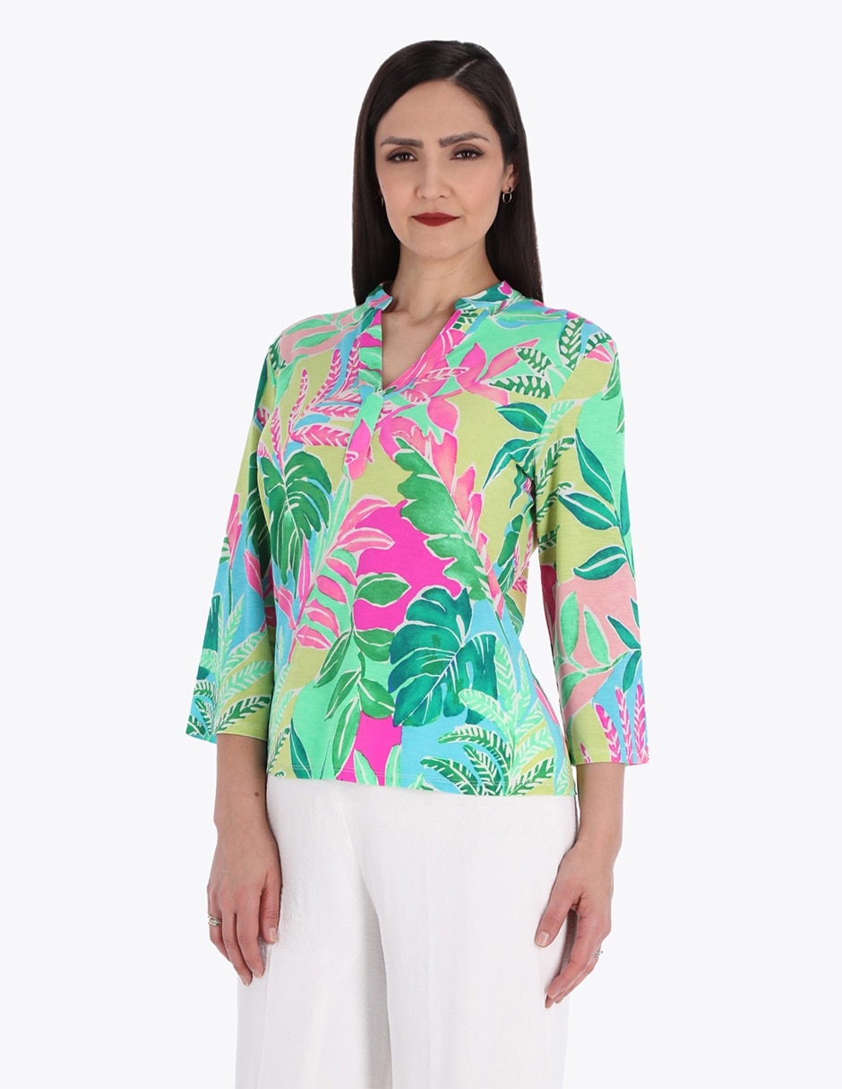 Blusa manga 3/4 para mujer