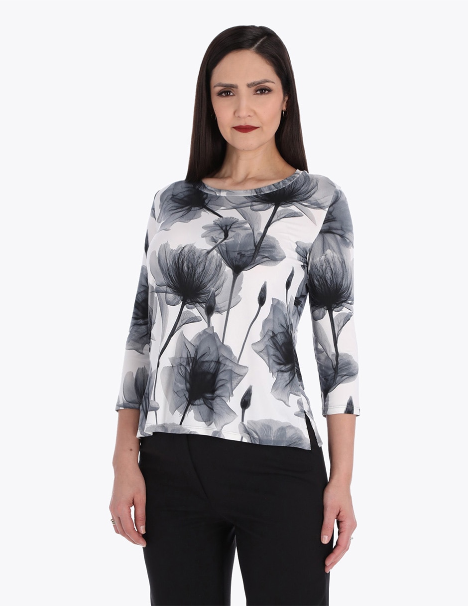 Blusa manga 3/4 para mujer