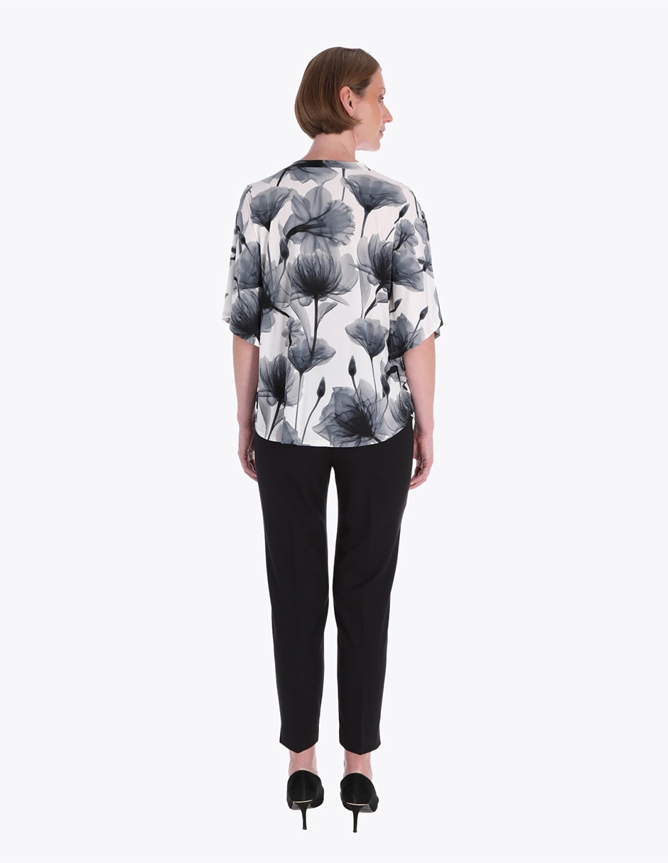 Blusa túnica manga al codo para mujer 2
