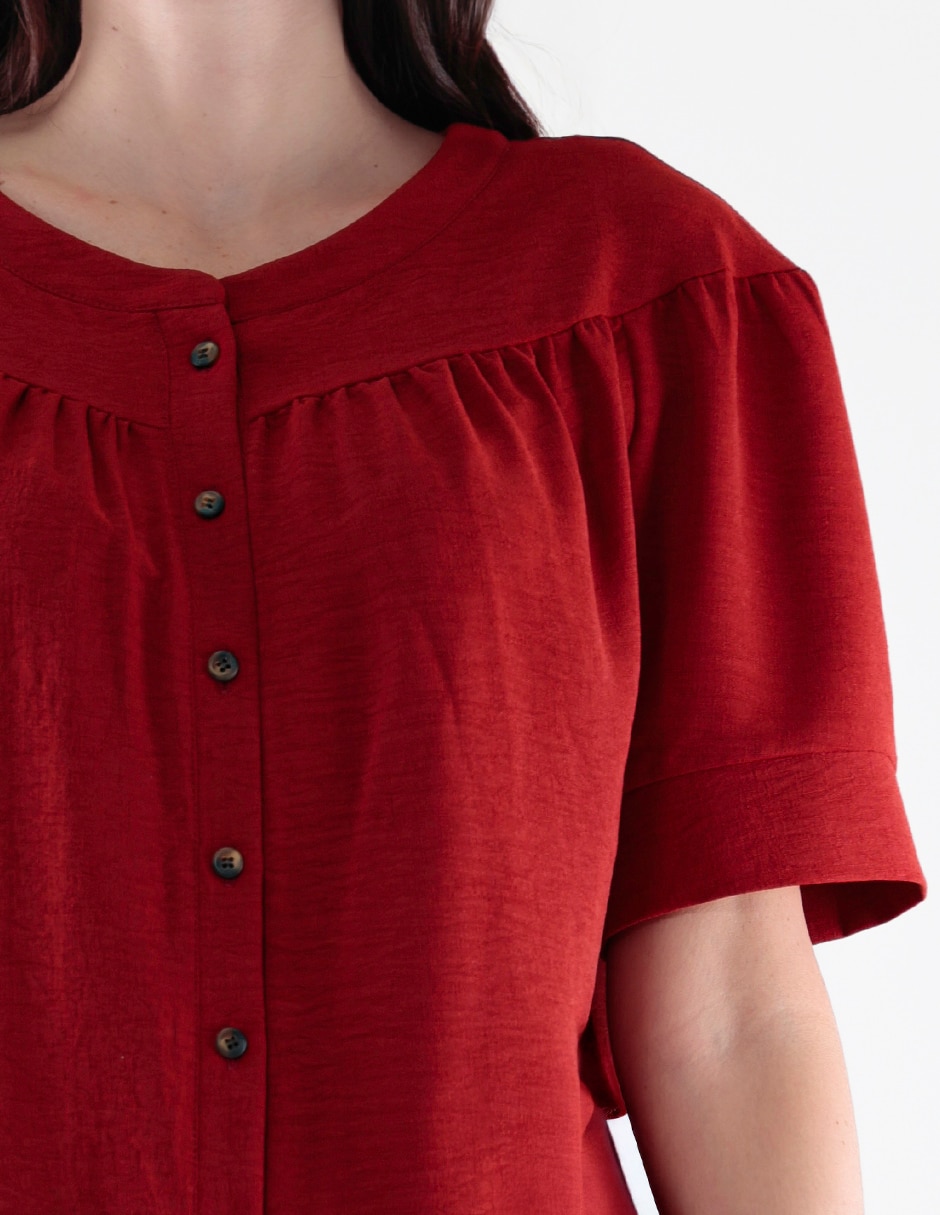 Blusa manga corta para mujer 4