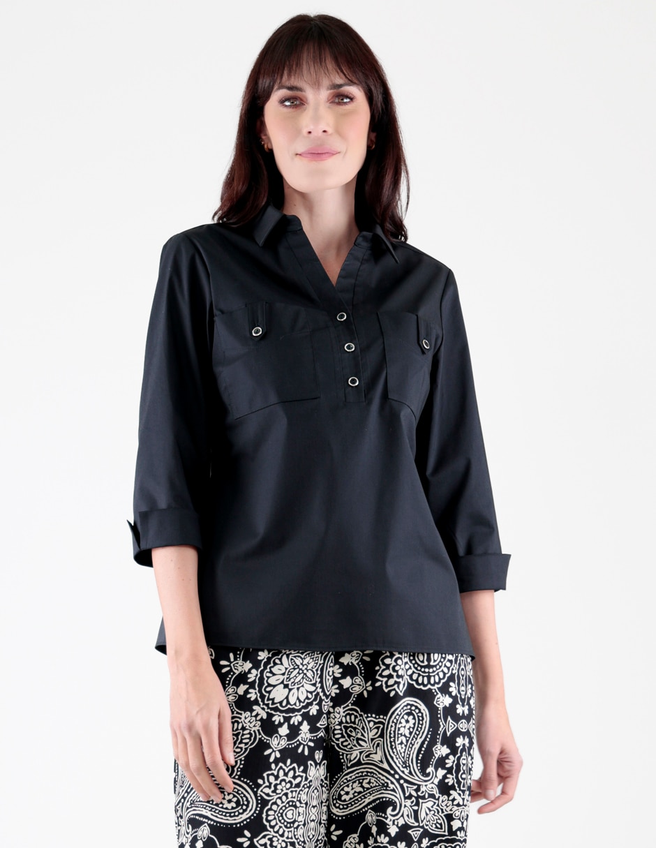 Blusa manga 3/4 para mujer