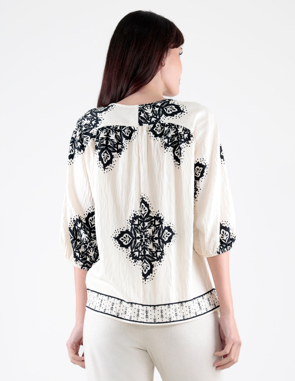 Blusa manga al codo para mujer 2