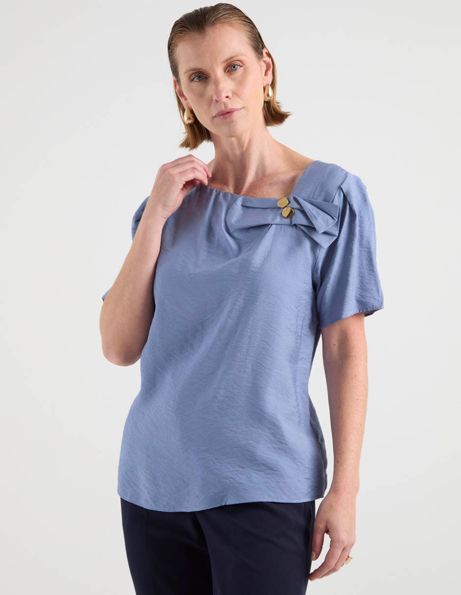 Blusa manga corta para mujer