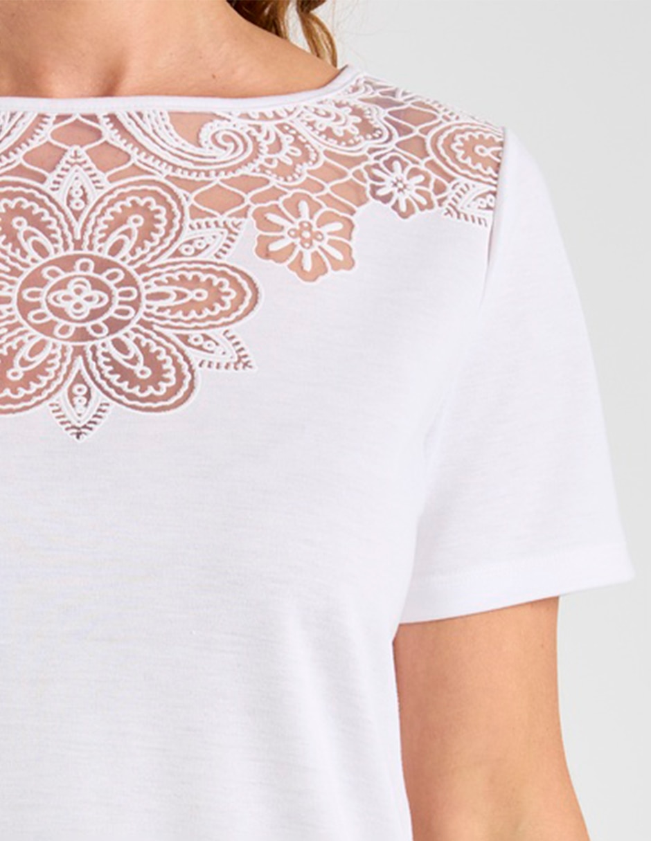 Blusa manga corta para mujer 5