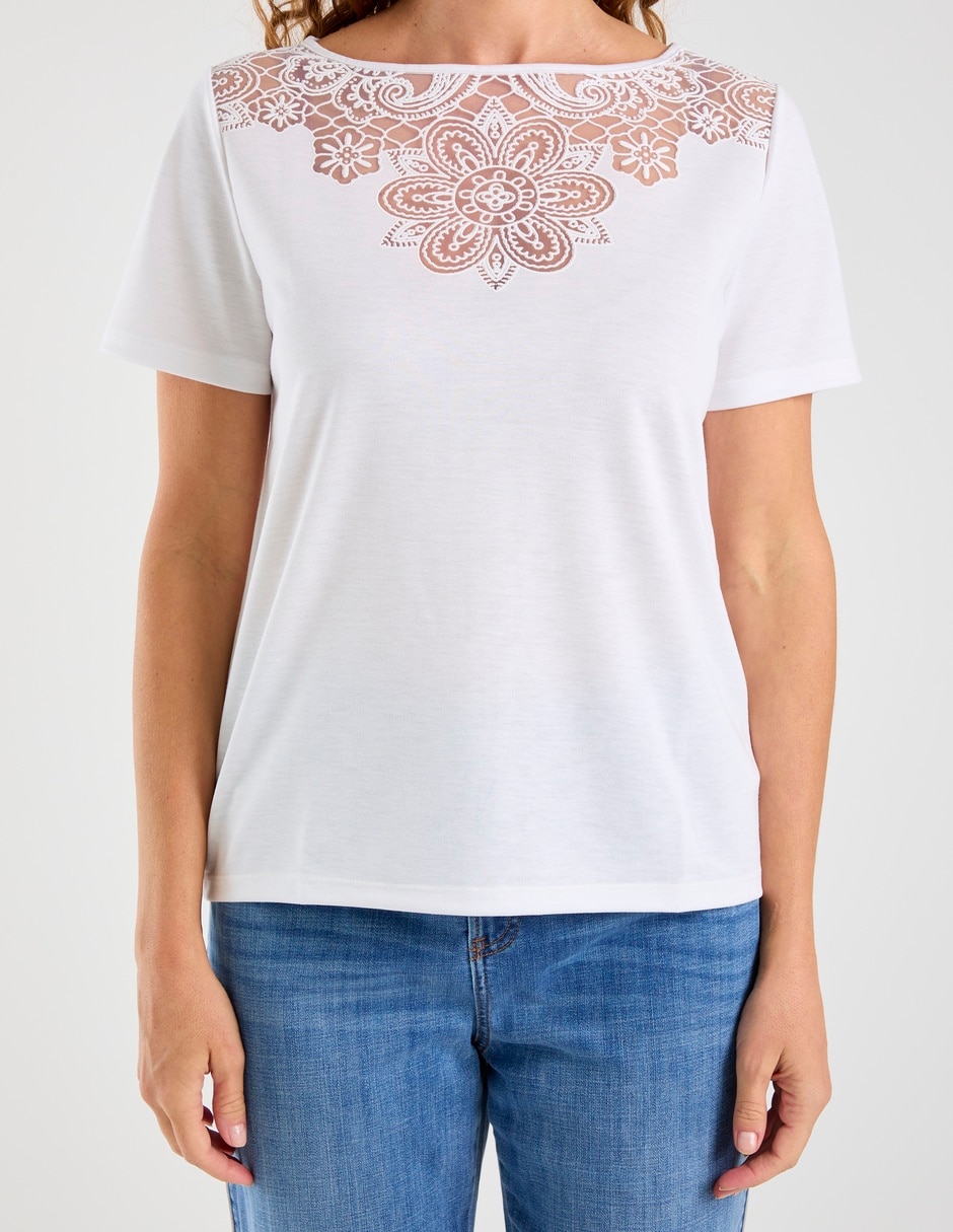 Blusa manga corta para mujer 7