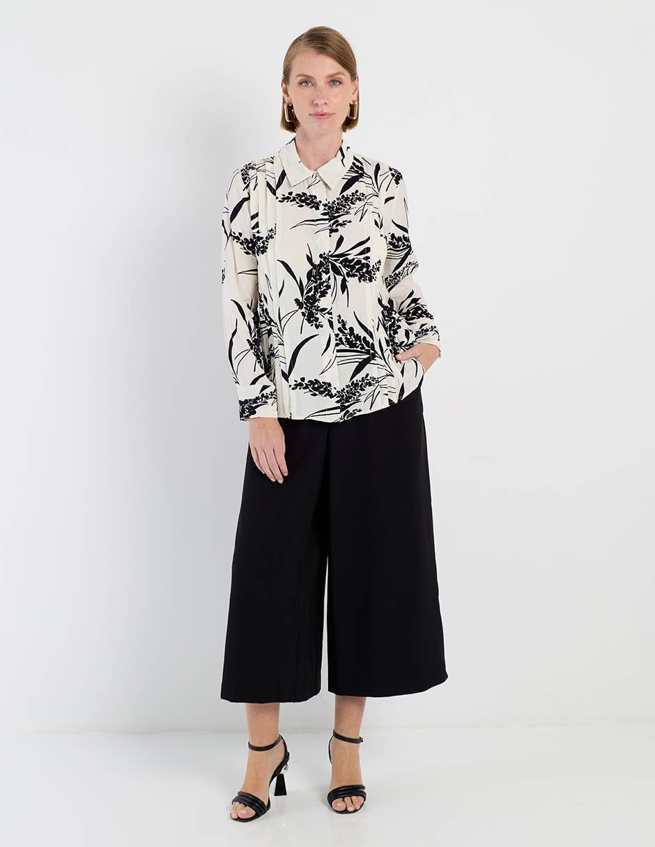 Blusa camisera manga larga para mujer 3