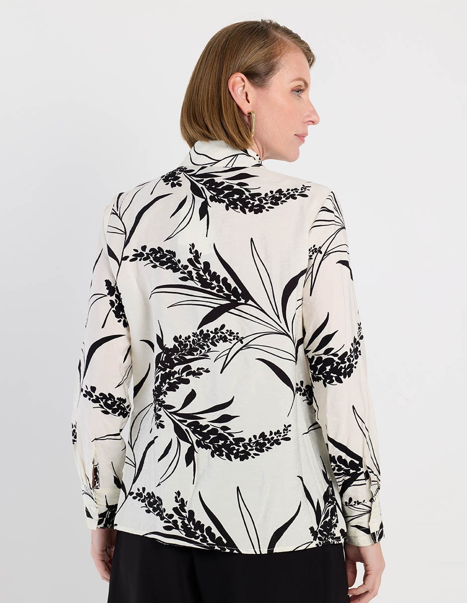 Blusa camisera manga larga para mujer 6
