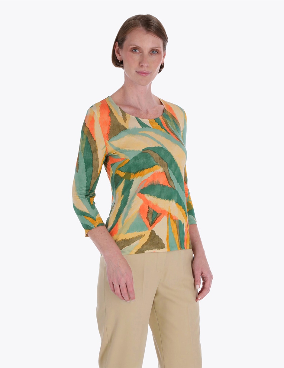 Blusa manga 3/4 para mujer