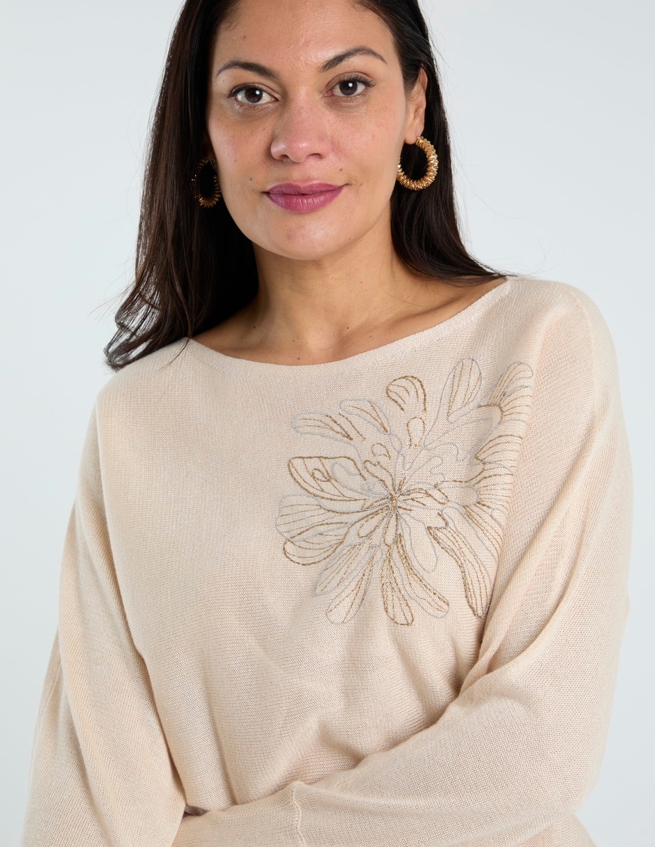 Suéter cuello ojal para mujer 4