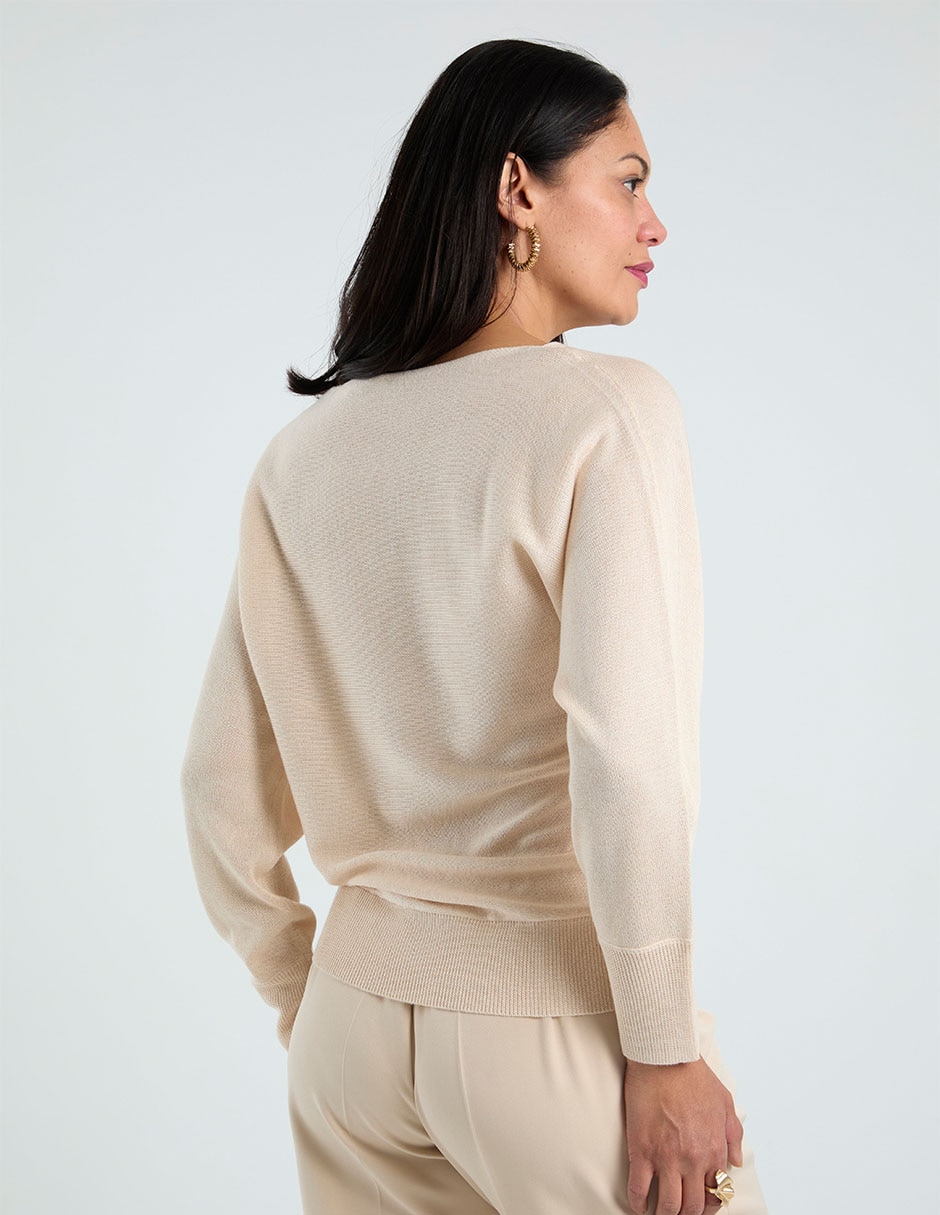 Suéter cuello ojal para mujer 6