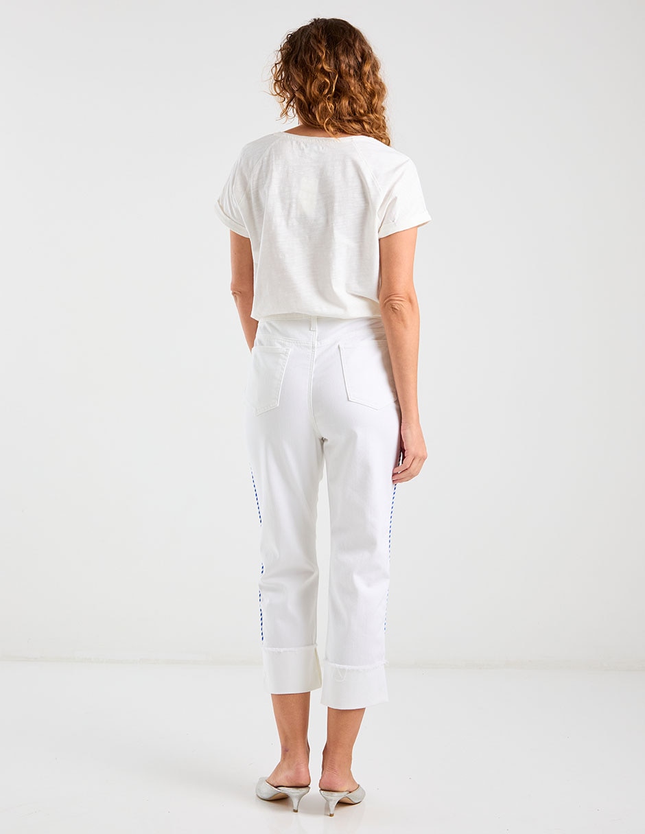 Jeans straight cintura baja para mujer 6