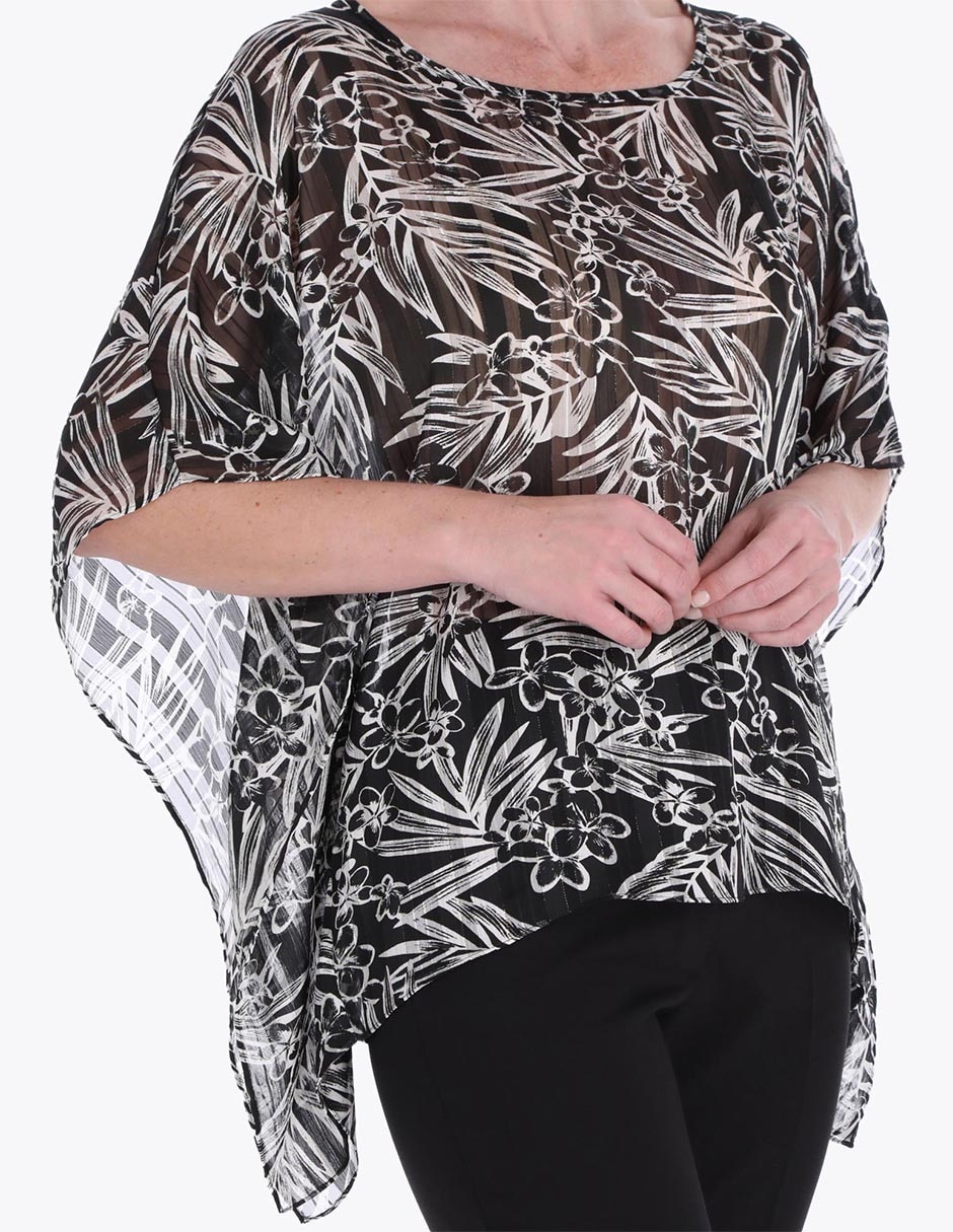 Blusa túnica manga corta para mujer 4