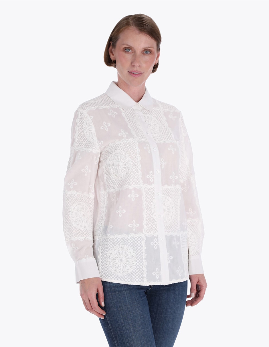 Blusa manga larga para mujer