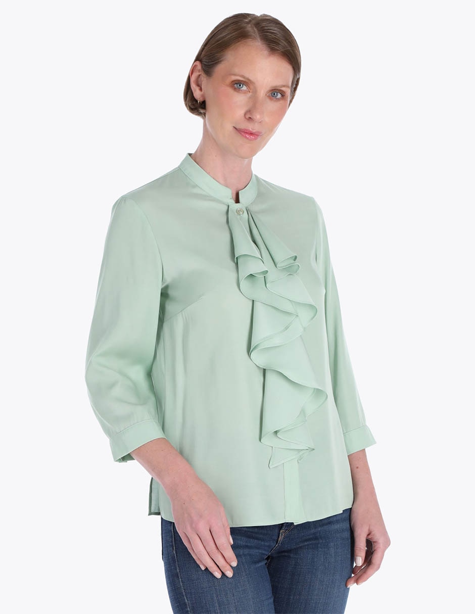 Blusa camisera manga 3/4 para mujer