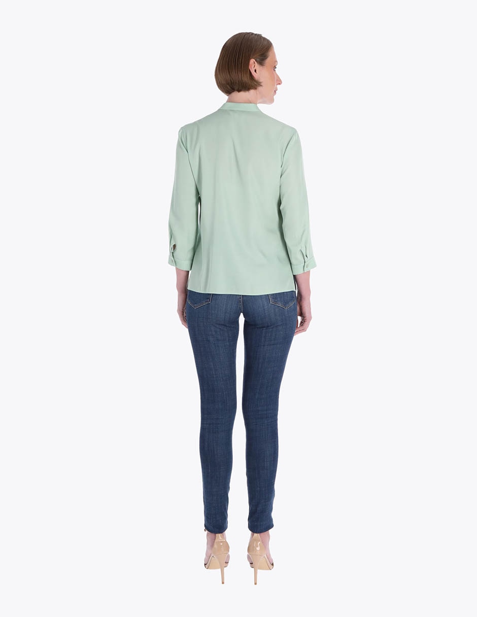 Blusa camisera manga 3/4 para mujer 2