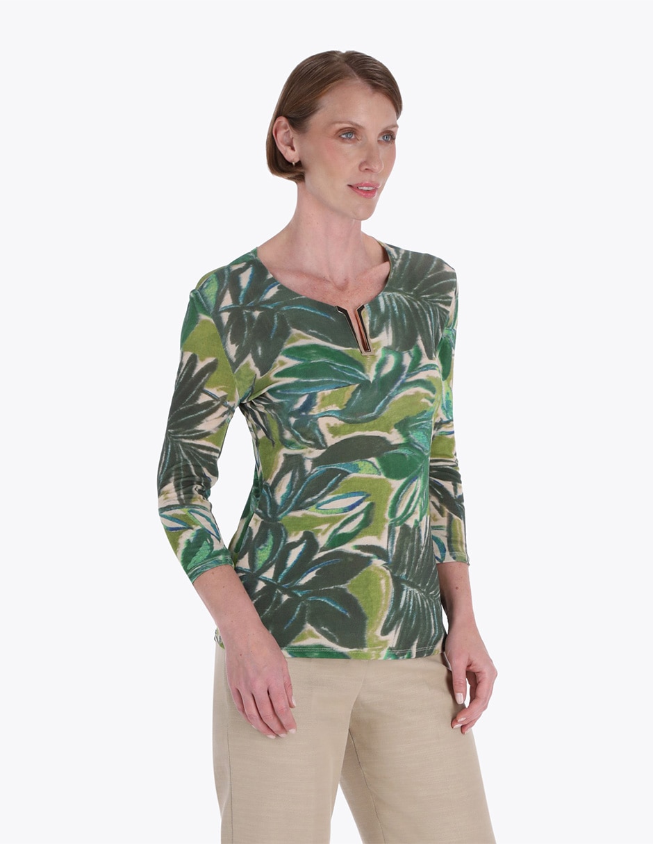Blusa manga 3/4 para mujer