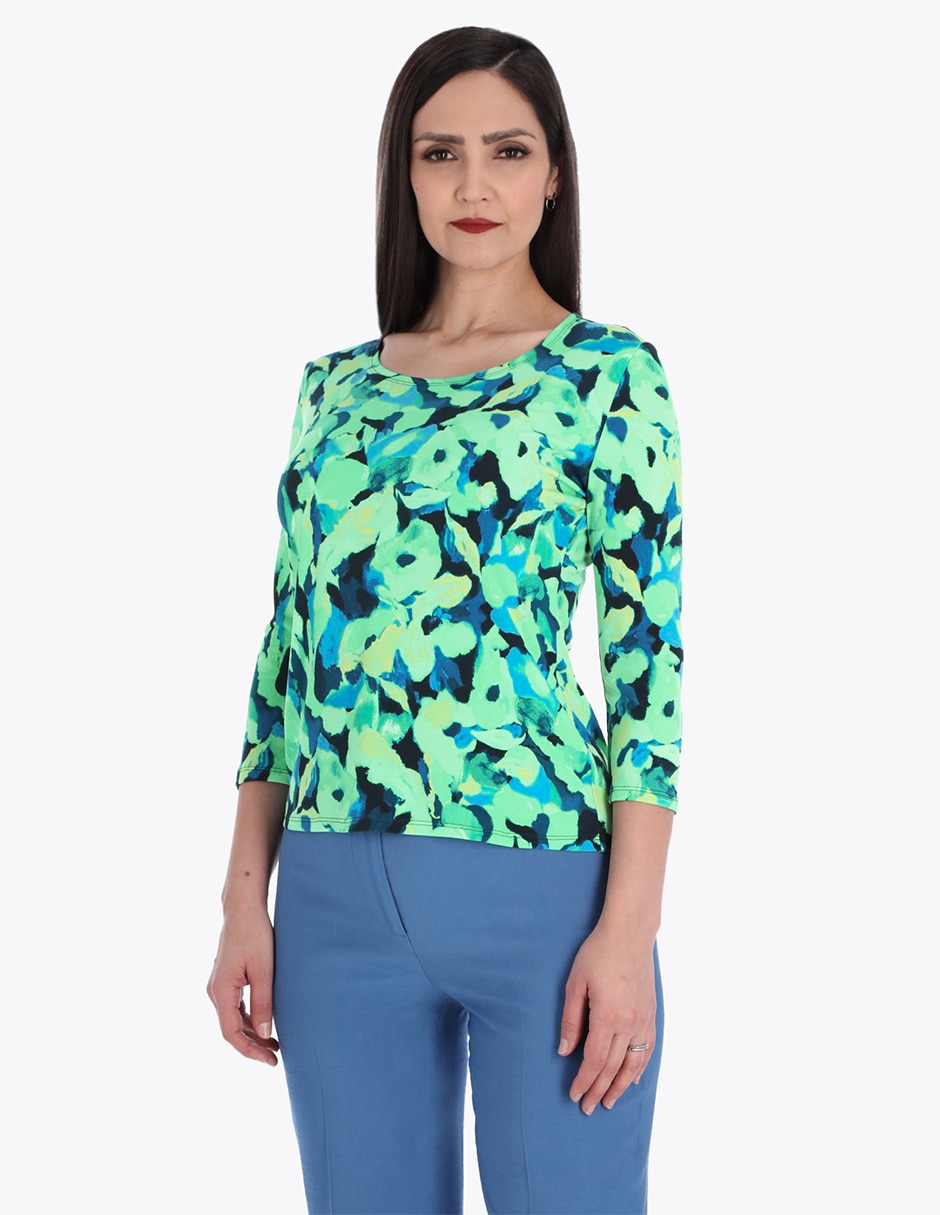 Blusa manga 3/4 para mujer