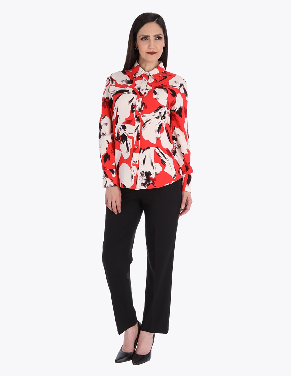 Blusa camisera manga larga para mujer 3