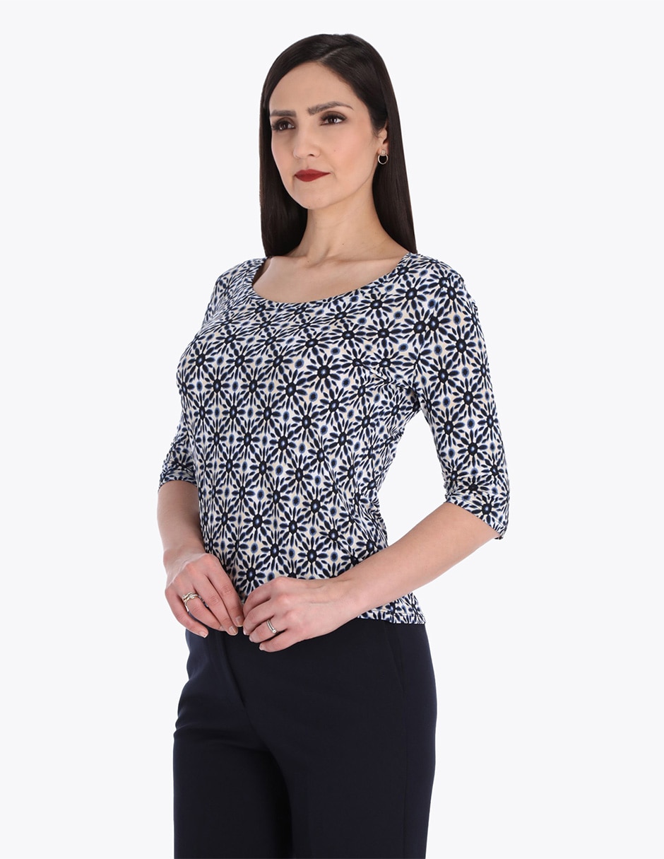 Blusa manga 3/4 para mujer