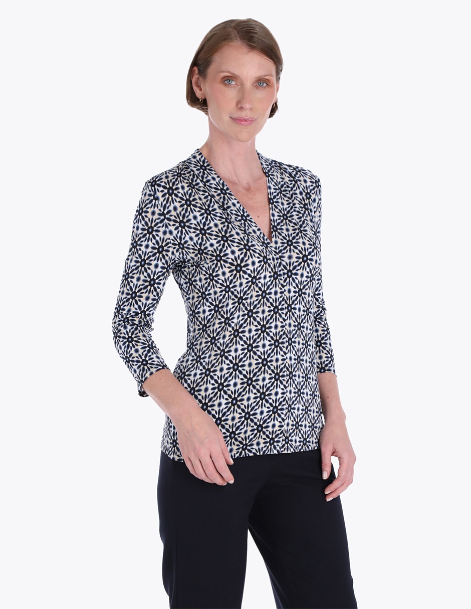 Blusa manga 3/4 para mujer