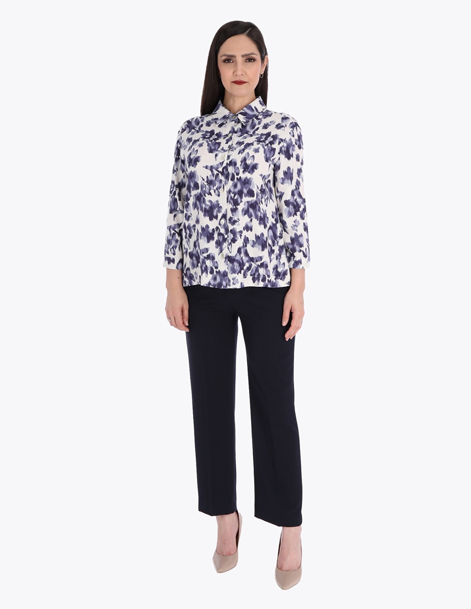 Blusa camisera manga 3/4 para mujer 3