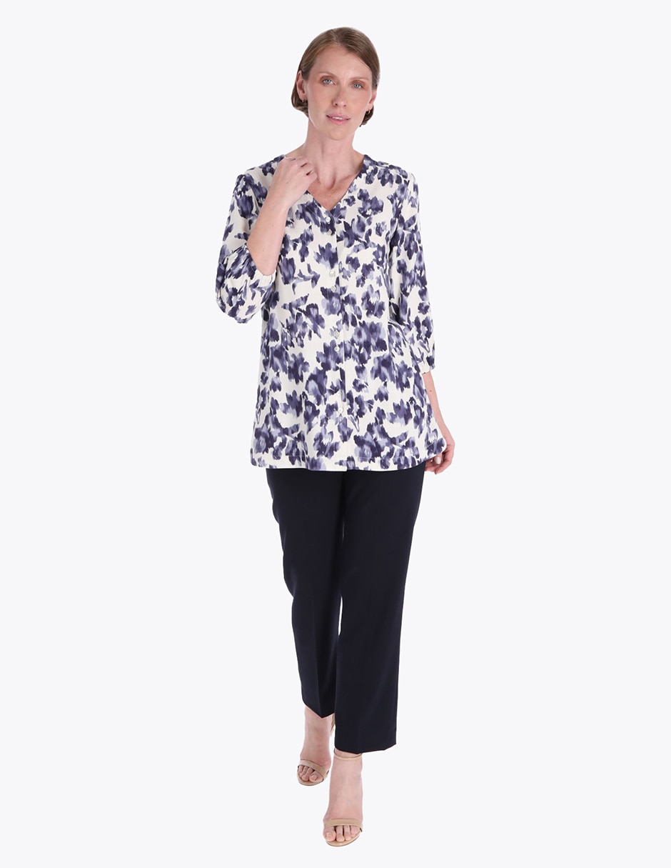 Blusa camisera manga 3/4 para mujer 3